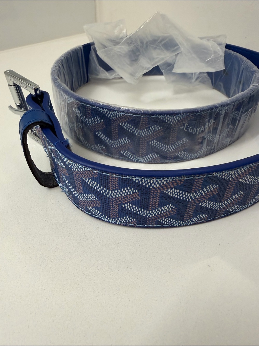 Goyard Blue Monogram Belt – Size 30-32 Waist - Picture 11 of 16